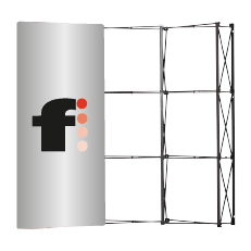 Pop-Up Faltwand | 4 x 3 Felder gerade | einseitig bedruckt