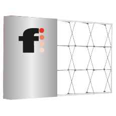 Textilfaltwand | 3 x 3 Felder gerade | einseitig bedruckt