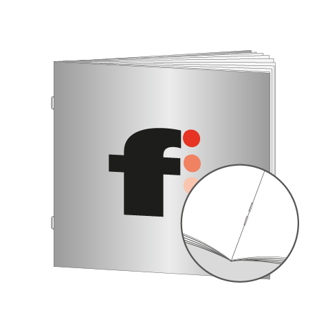 Broschüren Drahtheftung Quadrat